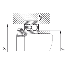 {(dio)S 2211-K-2RS-TVH-C3, (j) DIN 630 (bio)(zhn)Ҫߴ, FF 1:12ɂ(c)ܷ